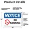 Signmission No Smoking OSHA Notice Sign, Vinyl Decal, 18in W x 12in L, 2PK OS-2PACK-NS-D-1218-L-16187 - alternate 3